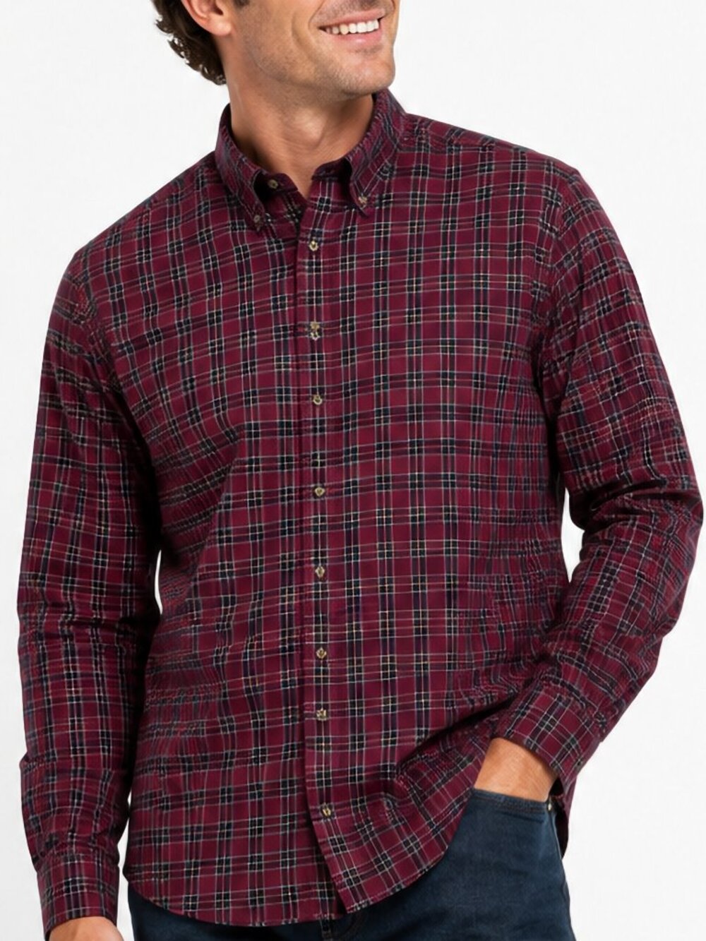 Brooks Brothers Red Plaid Button Down Collar Shirt XL Cotton Long Sleeve